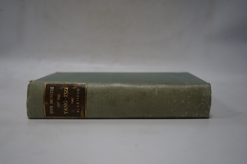 Blakiston, Thomas, W. - Five Months on The Yang-Tsze, London 1862, green cloth with leather title